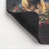Bullmastiff Weihnachtsfest Reise Mousepad (Ecke)