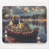 Bullmastiff Weihnachtsfest Reise Mousepad (Vorne)