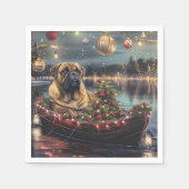 Bullmastiff Weihnachtsfest Reise Serviette (Vorderseite)