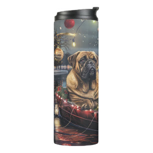 Bullmastiff Weihnachtsfest Reise Thermosbecher
