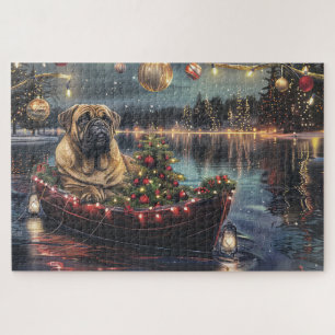 Bullmastiff-Weihnachtsfestreise Puzzle
