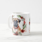 Bullmastiff Weihnachtsmann Festliche Jungfrau Kaffeetasse (Vorderseite Links)