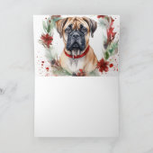 Bullmastiff Weihnachtsmann Festliche Jungfrau Karte (Innenseite)