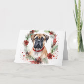 Bullmastiff Weihnachtsmann Festliche Jungfrau Karte (Vorderseite)