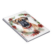 Bullmastiff Weihnachtsmann Festliche Jungfrau Notizblock (Rechte Seite)