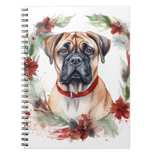 Bullmastiff Weihnachtsmann Festliche Jungfrau Notizblock (Vorderseite)