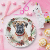 Bullmastiff Weihnachtsmann Festliche Jungfrau Pappteller (Party)