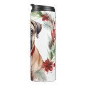 Bullmastiff Weihnachtsmann Festliche Jungfrau Thermosbecher (Nach rechts gedreht)