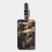 Bullmastiff Welpe Autumn Delight Pumpen Gepäckanhänger (Vorderseite vertikal)