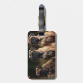 Bullmastiff Welpe Autumn Delight Pumpen Gepäckanhänger (Rückseite vertikal)