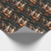 Bullmastiff Welpe Autumn Delight Pumpen Geschenkpapier (Ecke)