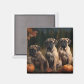 Bullmastiff Welpe Autumn Delight Pumpen Magnet (Vorderseite/Rückseite)