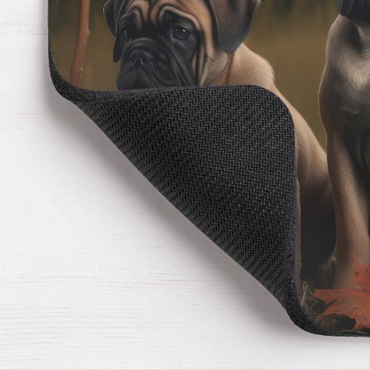 Bullmastiff Welpe Autumn Delight Pumpen Mousepad (Ecke)