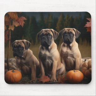 Bullmastiff Welpe Autumn Delight Pumpen Mousepad