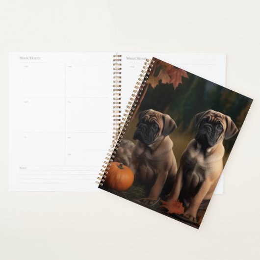 Bullmastiff Welpe Autumn Delight Pumpen Planer (Anzeige)