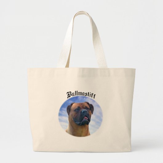 Bullmastiff Wolken Jumbo Stoffbeutel (Vorne)
