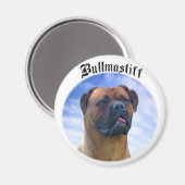 Bullmastiff Wolken Magnet (Vorderseite/Rückseite)