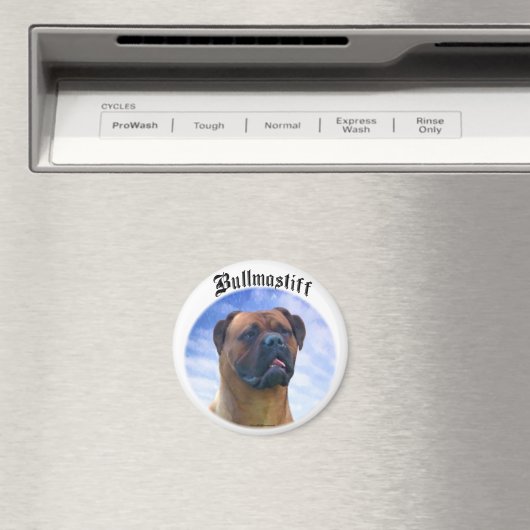 Bullmastiff Wolken Magnet (In Situ (Geschirrspüler))