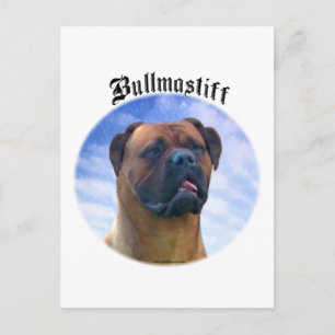 Bullmastiff Wolken Postkarte