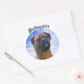 Bullmastiff Wolken Runder Aufkleber (Umschlag)