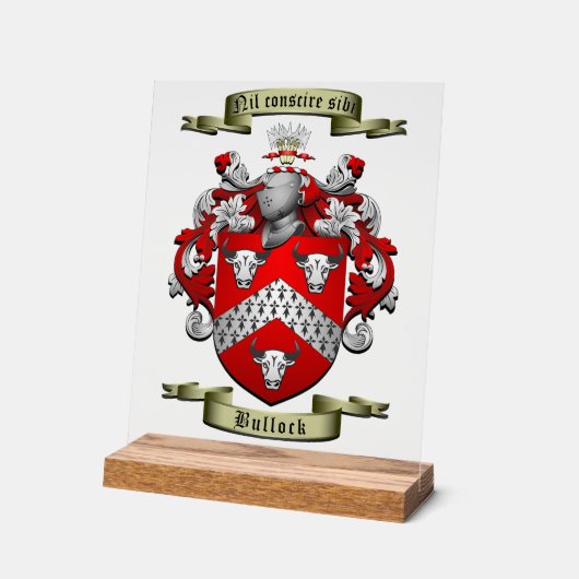 Bullock Coat Acrylschild (Winkel)