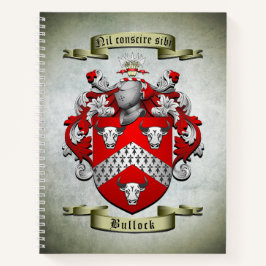 Bullock Coat of Arms Spiral Notebook Notizblock