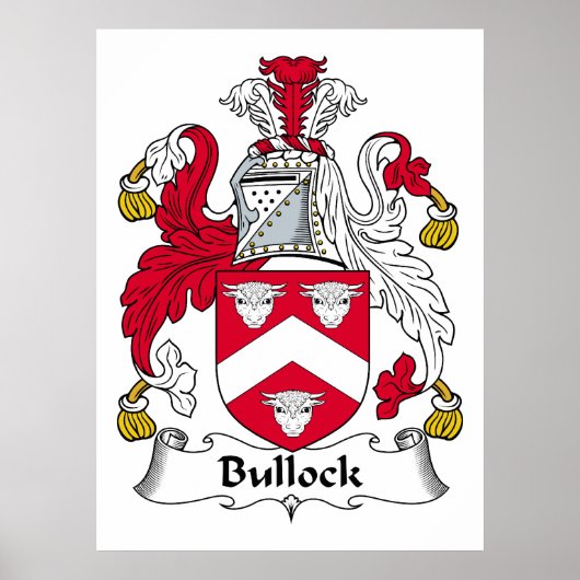 Bullock-Familienwappen Poster (Vorne)