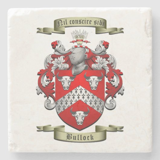 Bullock-Wappen Steinuntersetzer (Vorderseite)