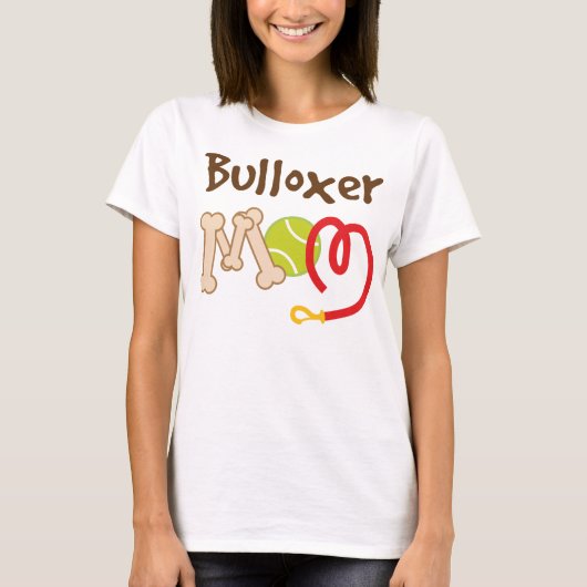 Bulloxer Hundezucht-Mama-Geschenk T-Shirt (Vorderseite)