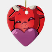 Bullpew-Chat-Liebe Keramik Ornament (Rechts)