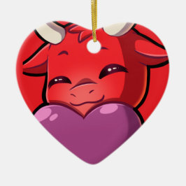 Bullpew-Chat-Liebe Keramik Ornament