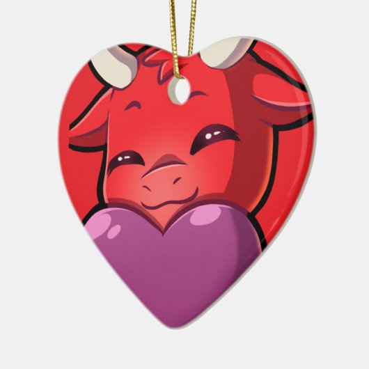 Bullpew-Chat-Liebe Keramik Ornament (Links)