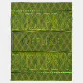 Bullpew Lime Green Fleece Blanket (Vorderseite)