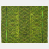Bullpew Lime Green Fleece Blanket (Vorderseite (Horizontal))