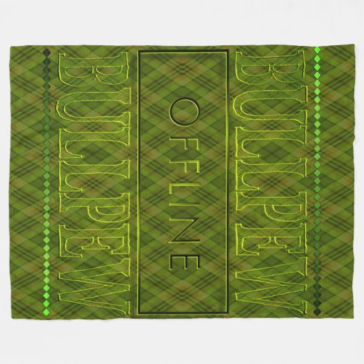 Bullpew Lime Green Fleece Blanket (Vorderseite (Horizontal))