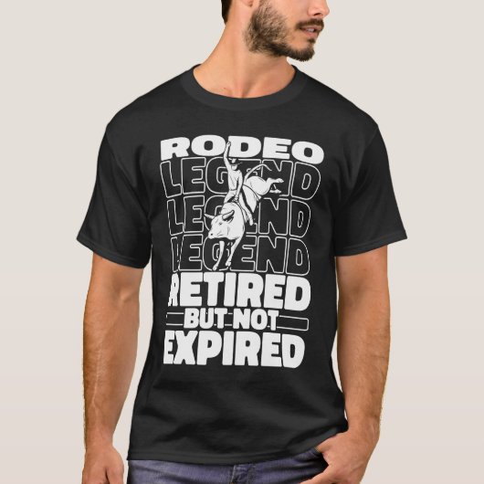 Bullrider Retired Riding  Rodeo Bull T-Shirt (Vorderseite)