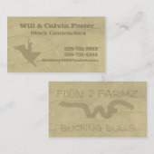 Bullrider Telefonkarte Visitenkarte (Vorne/Hinten)