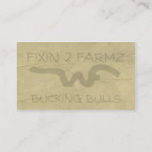 Bullrider Telefonkarte Visitenkarte (Rückseite)