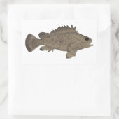 Bullrout Rechteckiger Aufkleber (Tasche)