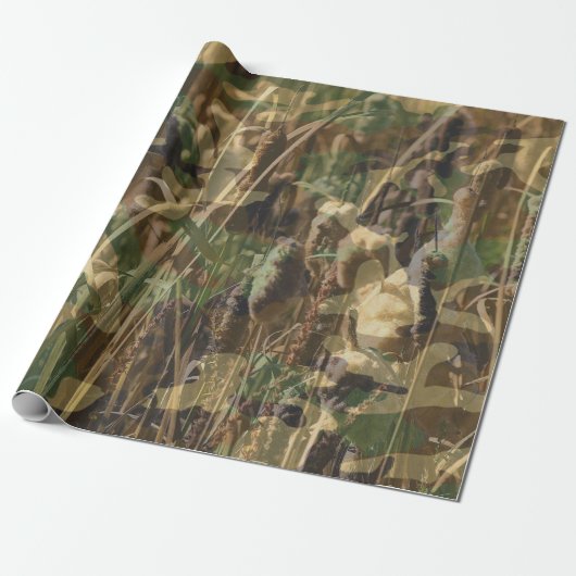 Bullrush Camouflage Camouflage Jagd Gemustert Geschenkpapier (Ungerollt)