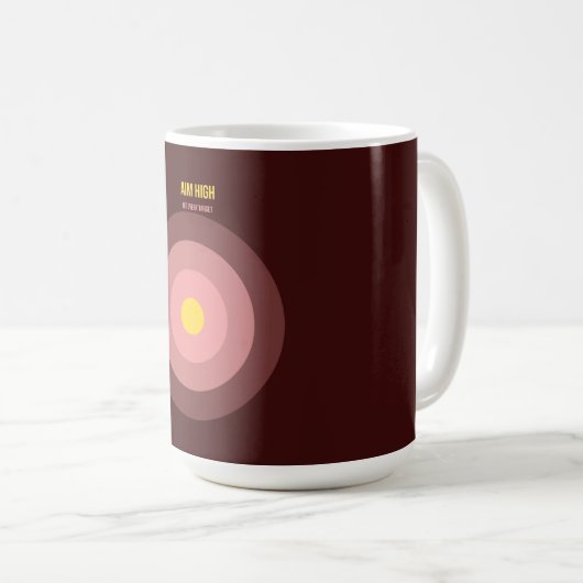 Bulls Eye — 90er Maximalist-Kaffeetasse | Retro Kaffeetasse (VorderseiteRechts)