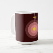 Bulls Eye — 90er Maximalist-Kaffeetasse | Retro Kaffeetasse (Vorderseite Links)