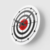 Bulls Eye Black Star Runde Wanduhr (Winkel)