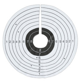 Bulls Eye Black & White - Weihnachtsbaumrock Polyester Weihnachtsbaumdecke