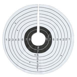 Bulls Eye Black & White - Weihnachtsbaumrock Polyester Weihnachtsbaumdecke