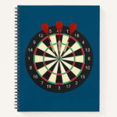 Bulls Eye Dart Board Notizblock (Vorderseite)