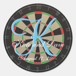 Bulls eye Dartboard 3d Monogram Dart Gastgeschenk Runder Aufkleber