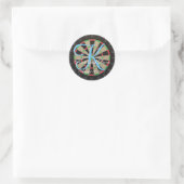 Bulls eye Dartboard 3d Monogram Dart Gastgeschenk  Runder Aufkleber (Tasche)