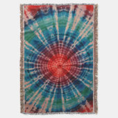 Bulls Eye Gefärbte Krawatte Decke (Vorderseite Vertikal)