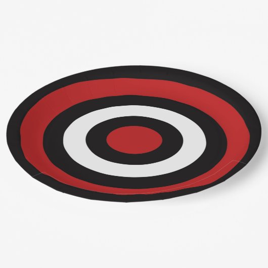 Bull's Eye Pappteller (Schrägansicht)
